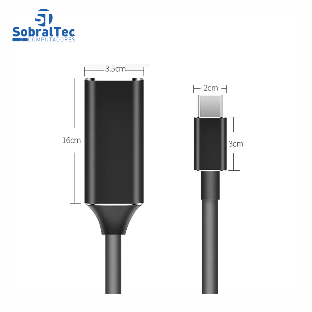 Adaptador Usb Tipo C Macho Para Hdmi Fêmea  4K