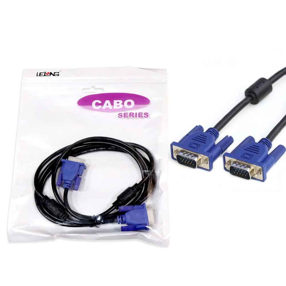 Cabo Vga Para Monitor 1,8 Metros Com Filtro Lelong