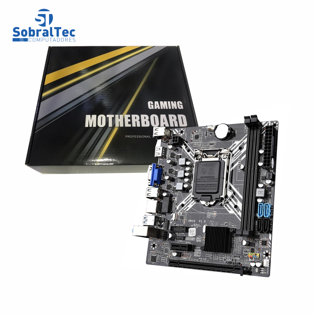 Placa Mãe Daixu H81G H81 LGA1150 DDR3 PCI-E 16X USB3.0 SATA3.0 HDMI VGA até 16GB
