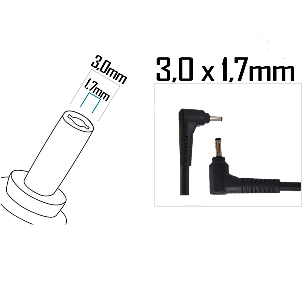 Fonte Notebook Acer 19v 3.4a Pa-1900-04 Plug Pino Fino (3,0 x 1,7mm)