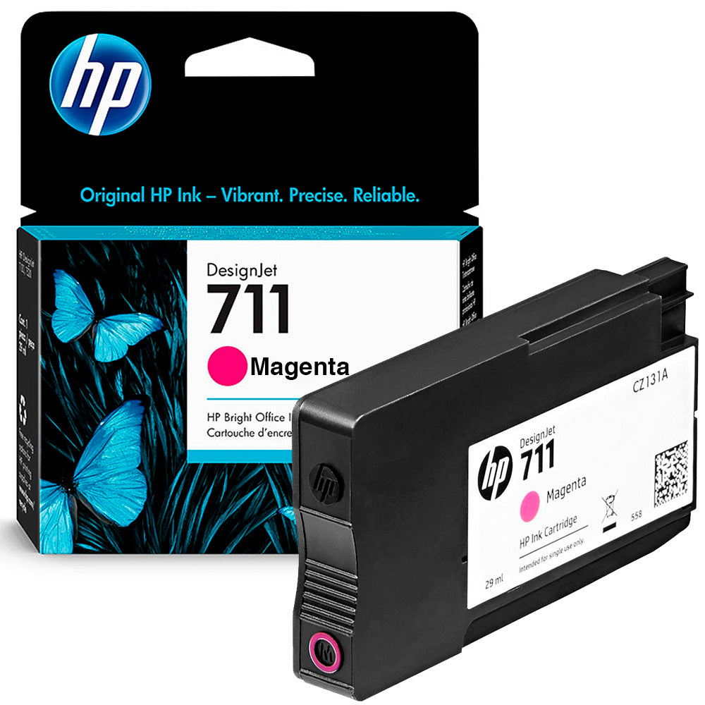 Cartucho de Tinta HP 711 CZ131AB Magenta | Plotter T120 T520 CQ891A CQ890A CQ893A | Original 29ml
