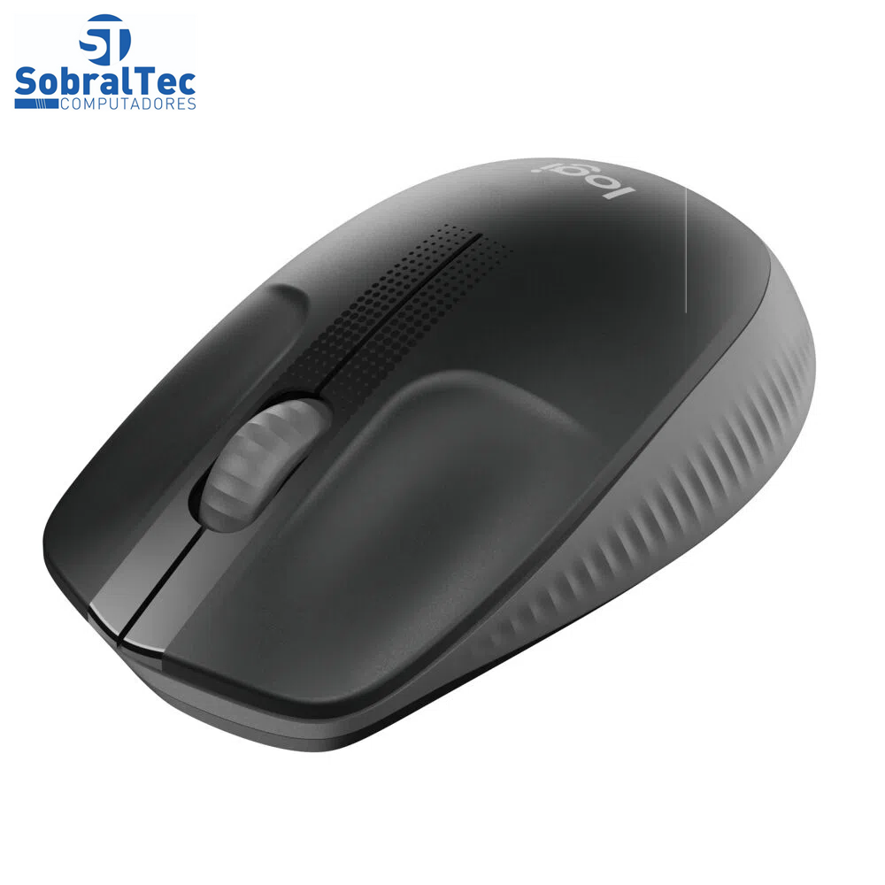 Mouse Sem Fio Logitech Óptico 1000DPI 3 Botões - M190 Preto