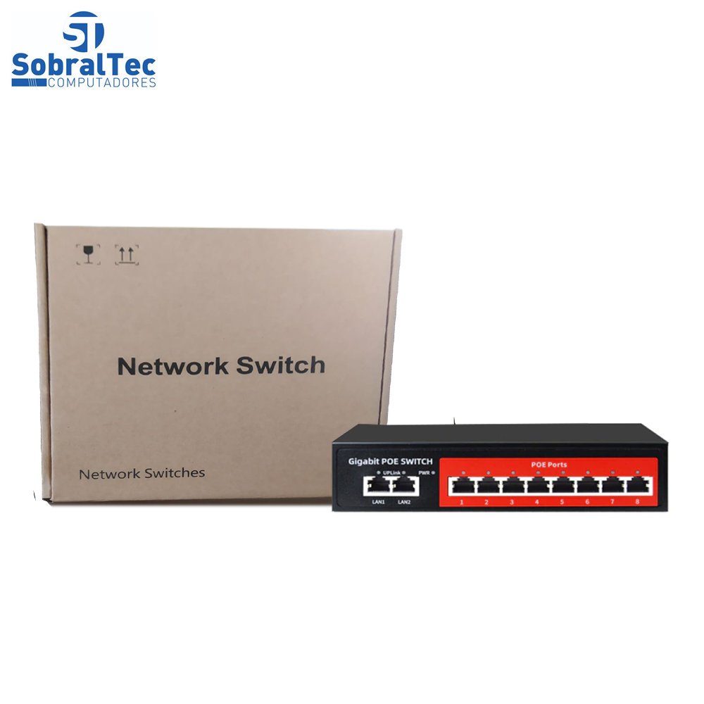 Switch Gigabit Poe 8 Portas - SSC GPOE208