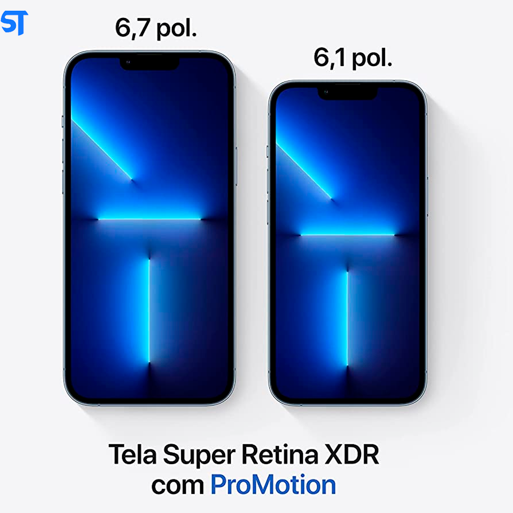 iPhone 13 Pro Max Apple (512GB) Azul Sierra, Tela de 6,7”, 5G e Câmera Pro de 12 MP