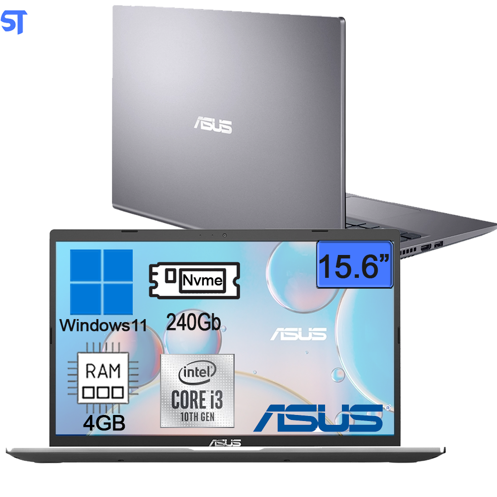 Notebook Asus X515 VivoBook Intel Core i3-1005G1 4Gb Ram 240Gb Nvme Tela 15.6