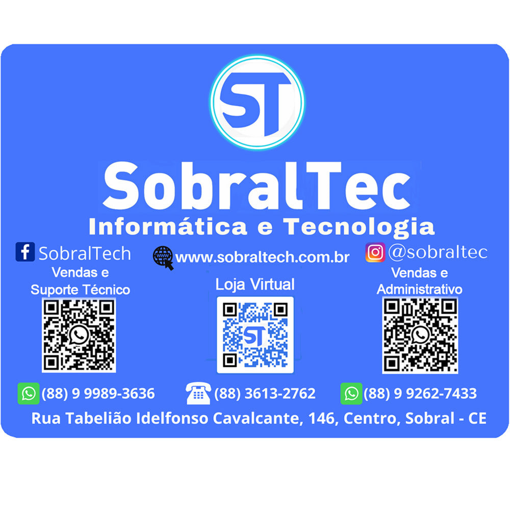 Computador Micro ATX Slim Core I3- 3th,  Memória 4GB, SSD 240GB - Gabinete Slim Micro ATX Horizontal e Vertical