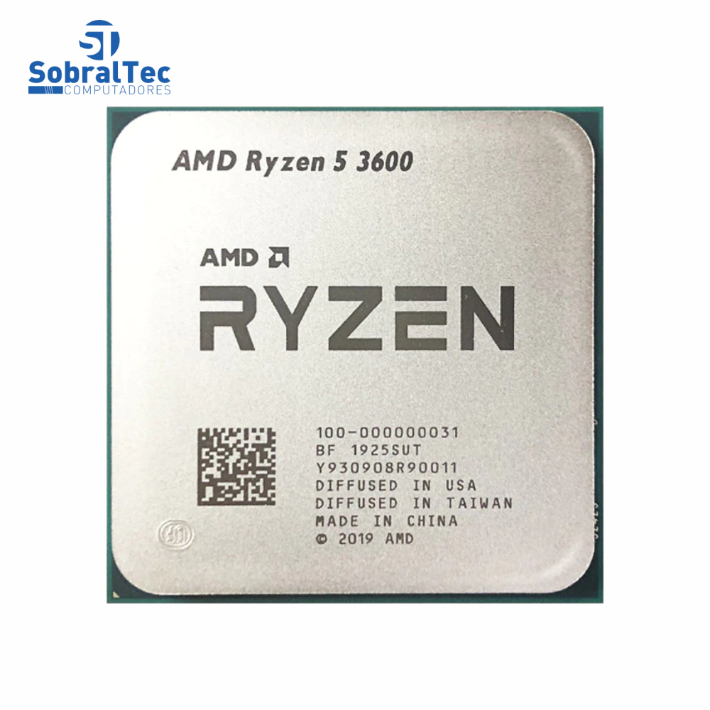 Processador AMD Ryzen 5 3600 Cache 32MB 3.6GHZ, AMD, 100-100000031 S/BOX