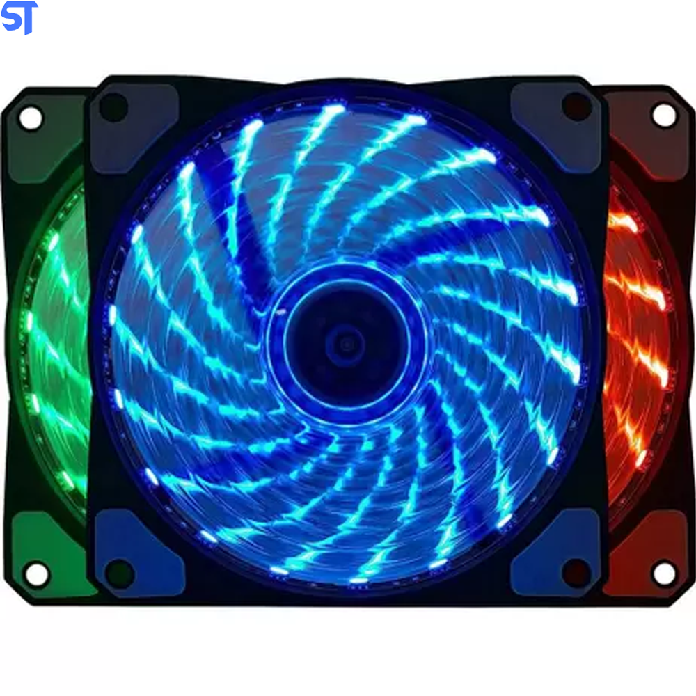 Cooler Fan Bluecase BF-06RGB, RGB 7 Cores, 12cm - BF06RGBCASE