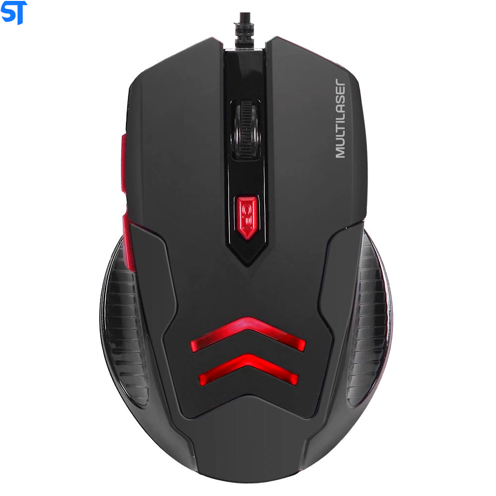 Combo Mouse 3200 Dpi e Mousepad Gamer Vermelho - Mo306