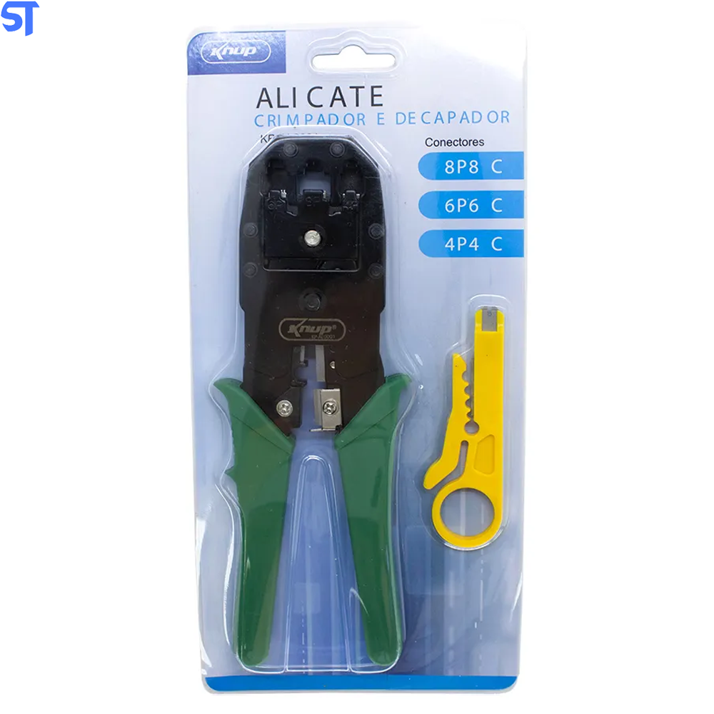 Alicate Profissional Para Crimpagem de Rede RJ45 E RJ11 Knup KP-AL0001
