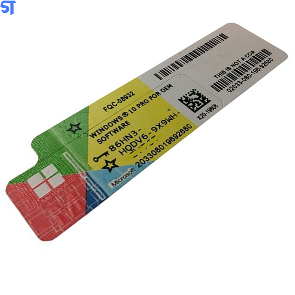 Licença Microsoft Windows 10 Pro 64 Bit Oem Coa Fqc-08932 (br)
