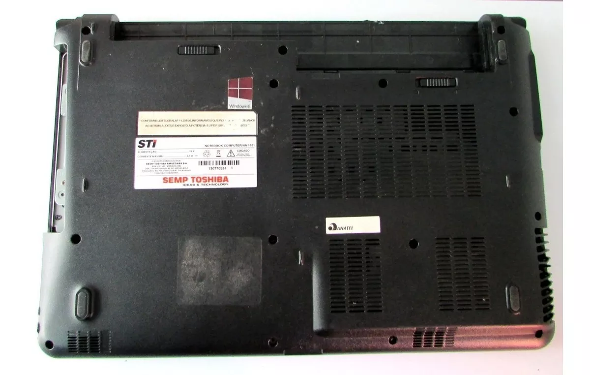 Carcaça Completa Com Teclado Moldura Base e Astes Notebook Sti NA1401