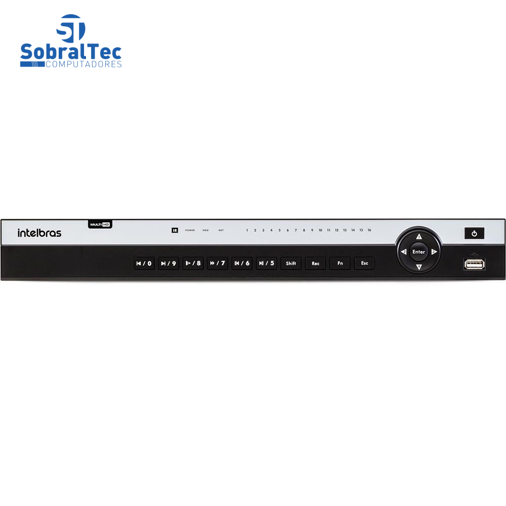 Dvr Gravador Digital de Vídeo MHDX 5216 Intelbras, Multi HD, 16 Canais, 4K, Série 5000 - 4580449