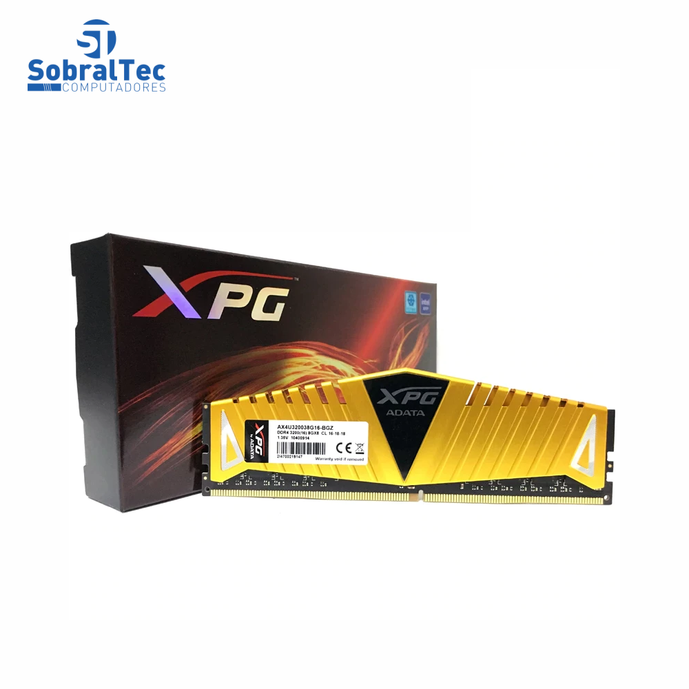 Memória Ram Desktop DDR4 8GB Adata XPG Z1 - 3000 MHz 1.2v-1.35v