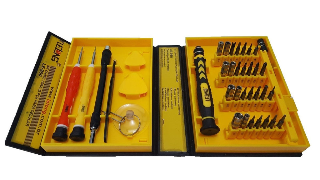 Kit Chave Torx 36 Peças Para Celular Le-960