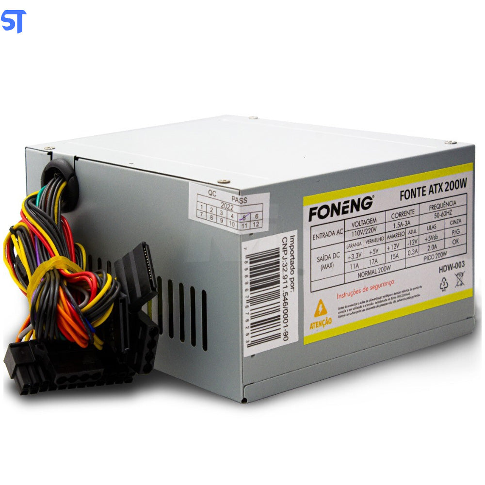 Fonte de Alimentacao ATX Para PC - HDW-0003-(6G/FL) FONENG
