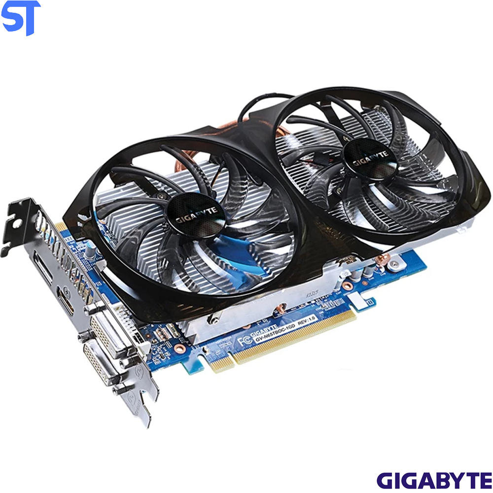 Placa de Vídeo GIGABYTE GV-N65TBOC Rev: 1.0-1GD 192Bit GDDR5 GTX650Ti