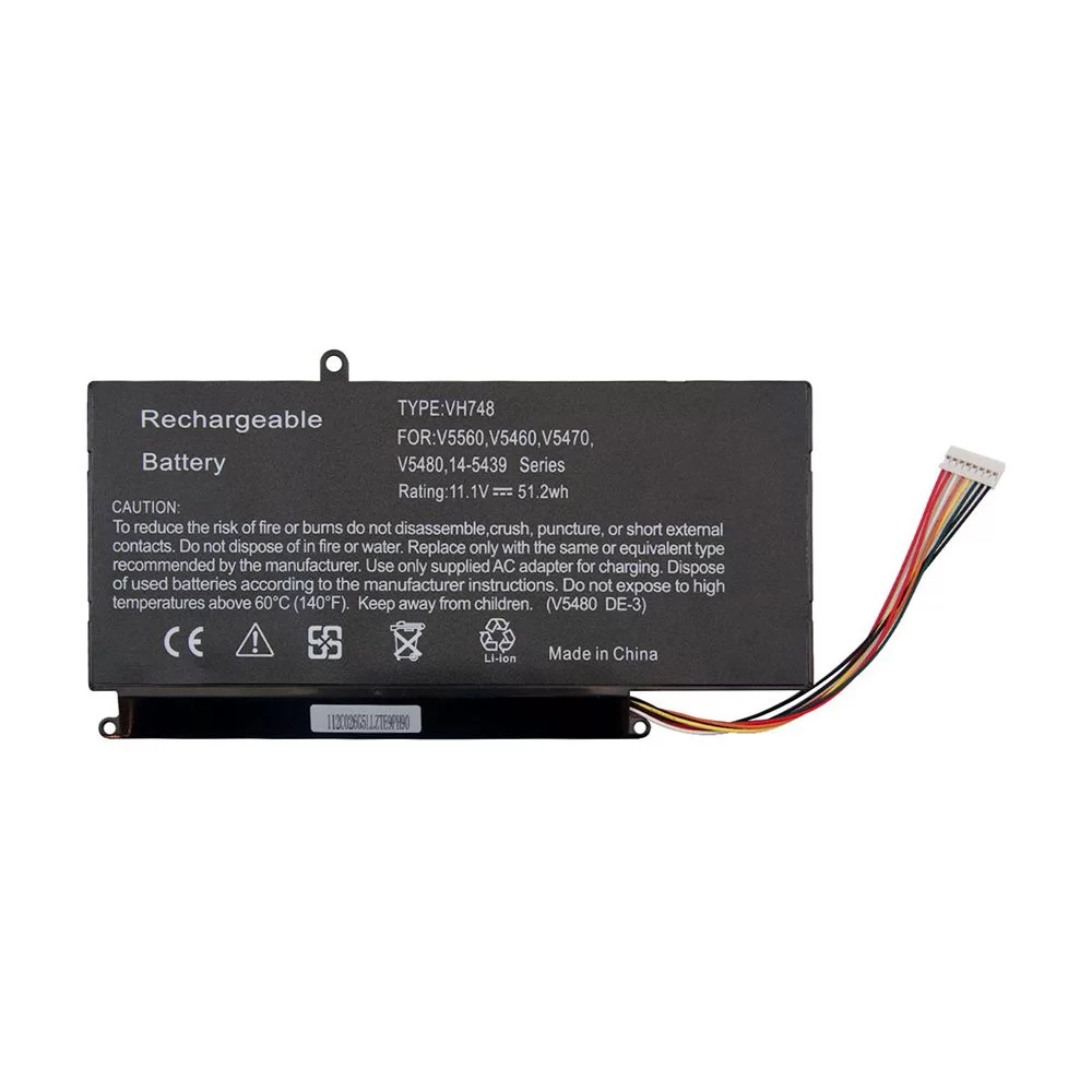 Bateria Notebook Dell V5560 VH748 - Polimero - Black 11.4V 51.2wh