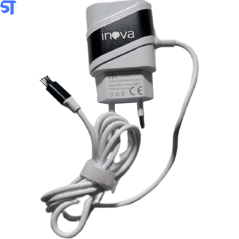 Carregador Inteligente Inova V8 Branco Com Preto - CAR-G5191