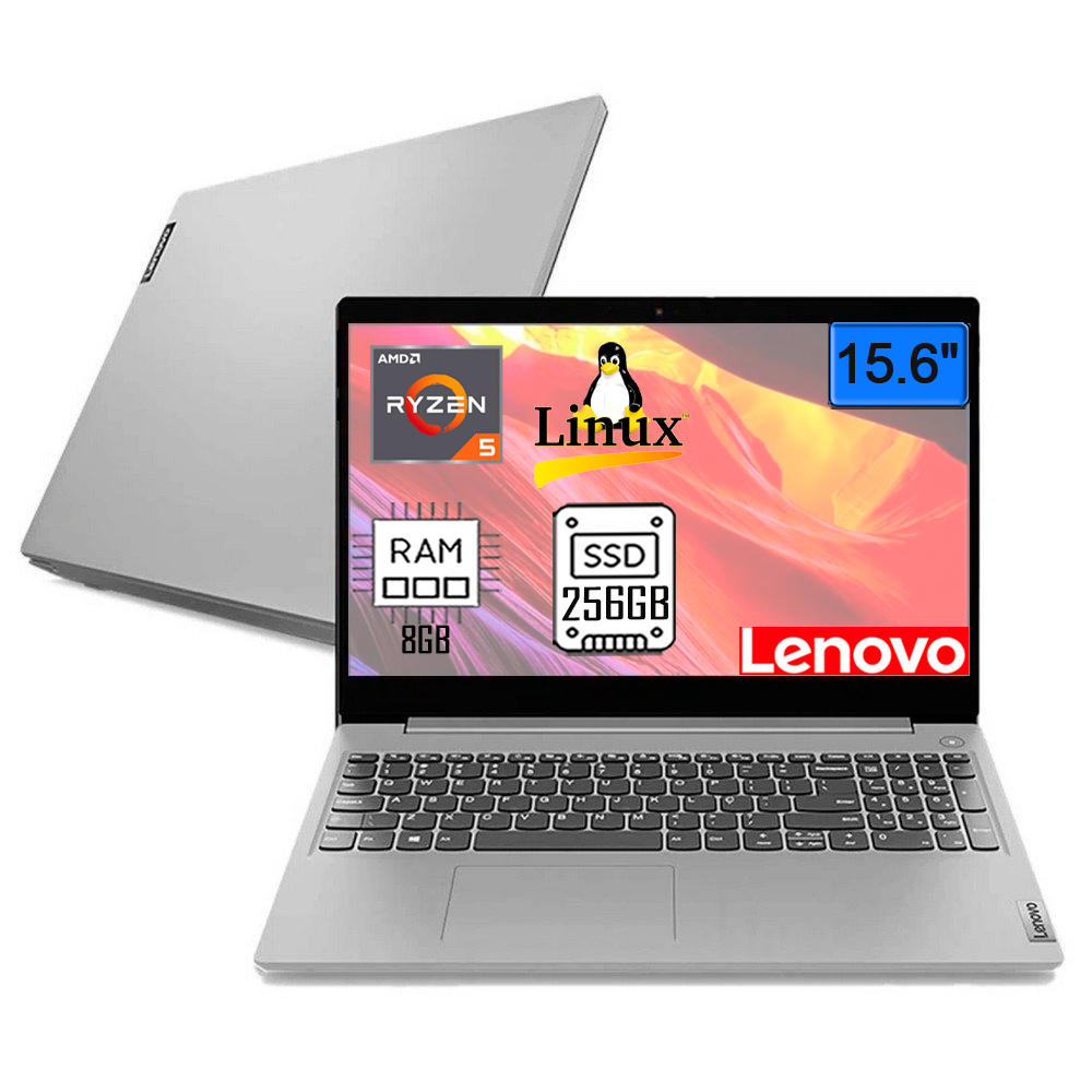 Notebook Lenovo IdeaPad 3-15ALC Ryzen 5-5500U -8GB RAM- 256GB SSD- 15.6