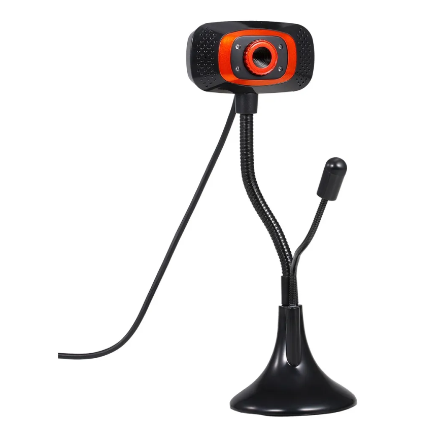 WebCam 480p Usb Com Led e Microfone Usb 2.0 Com Tripé Flexivel
