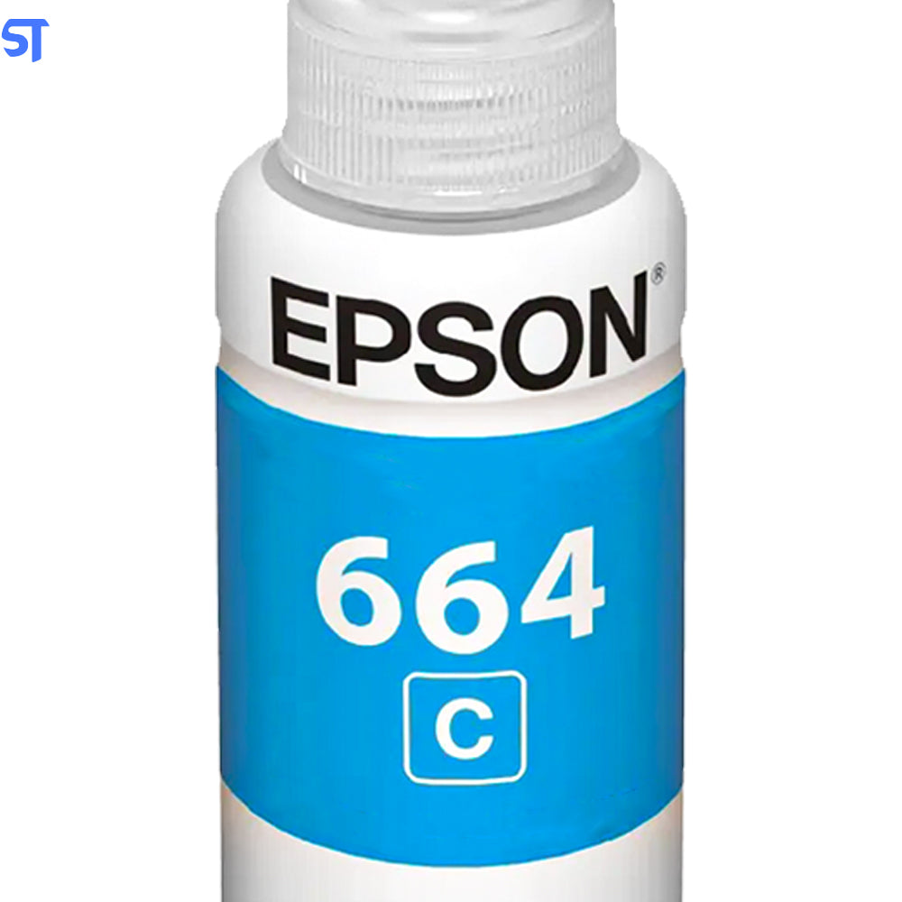 Refil de Tinta Epson 664 Azul T664220 AL Original - Rende até 6.500 Paginas Para Ecotank L110 / á L395 / L495