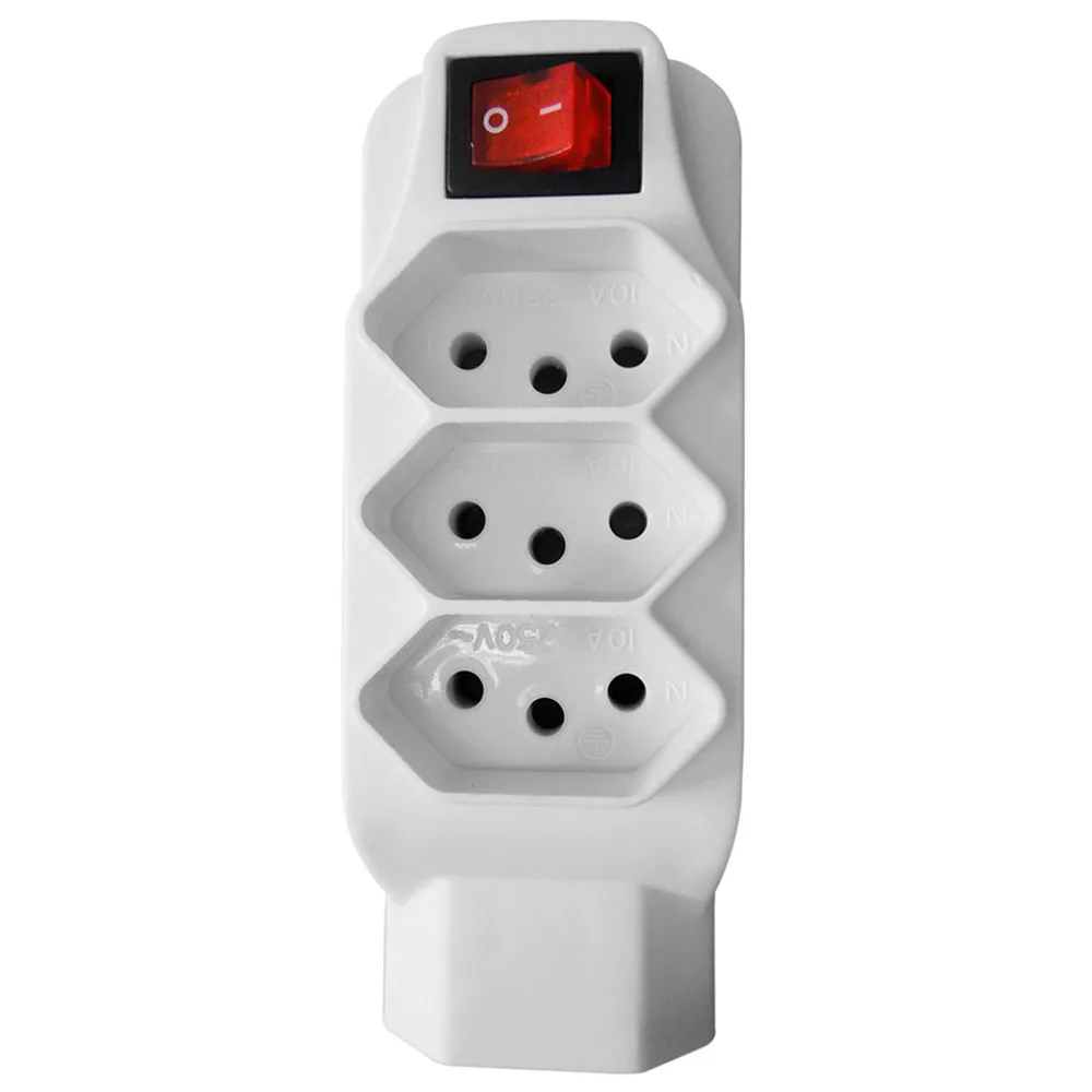Adaptador Xtrad Plug 4 Saída Com Interruptor De Ligar/Desligar 2P+T- SL6013