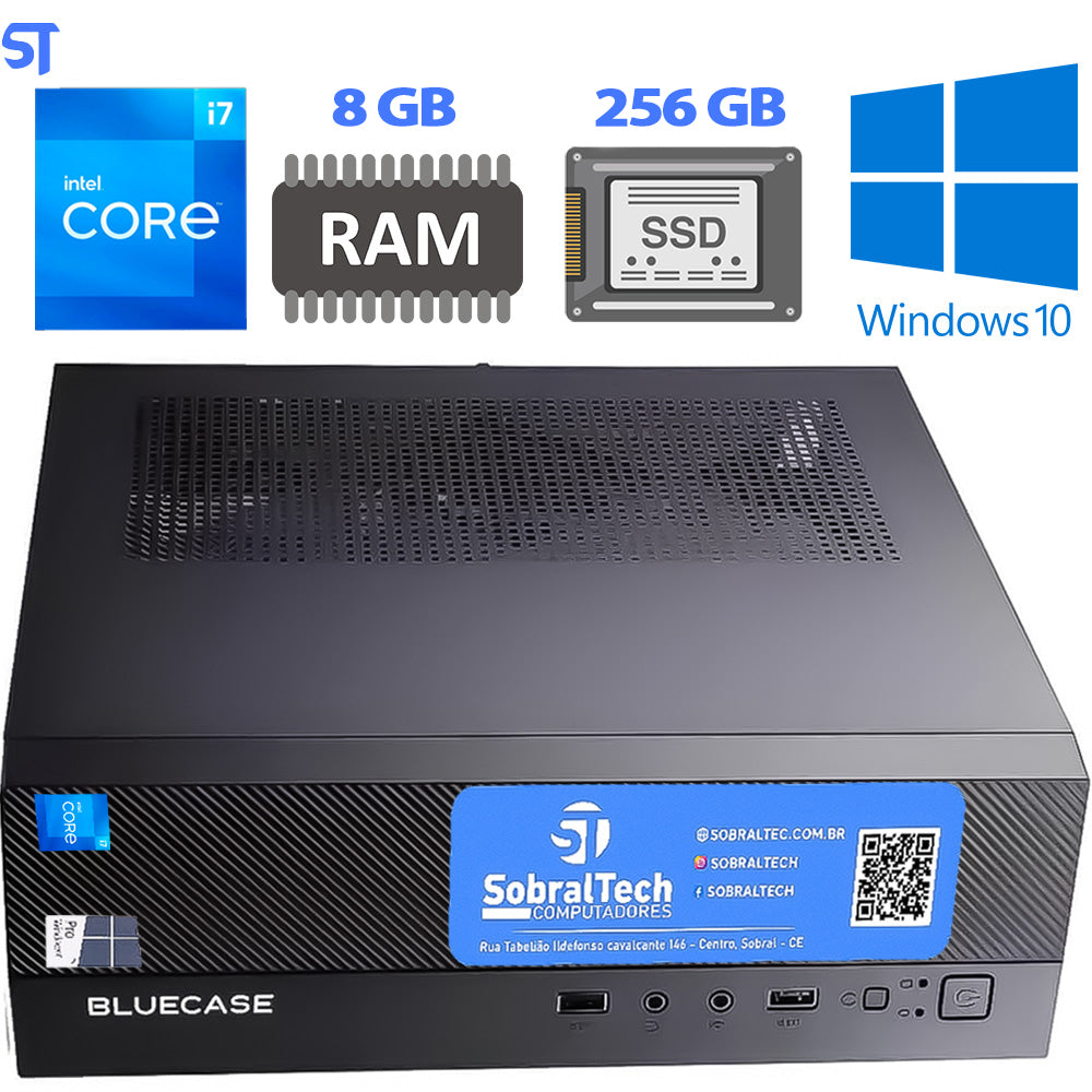 Computador Mini Micro ATX Slim Core i7- 3th 3770,  Memória 8GB, SSD 256GB - Vertical e Horizontal / MINI-ITX