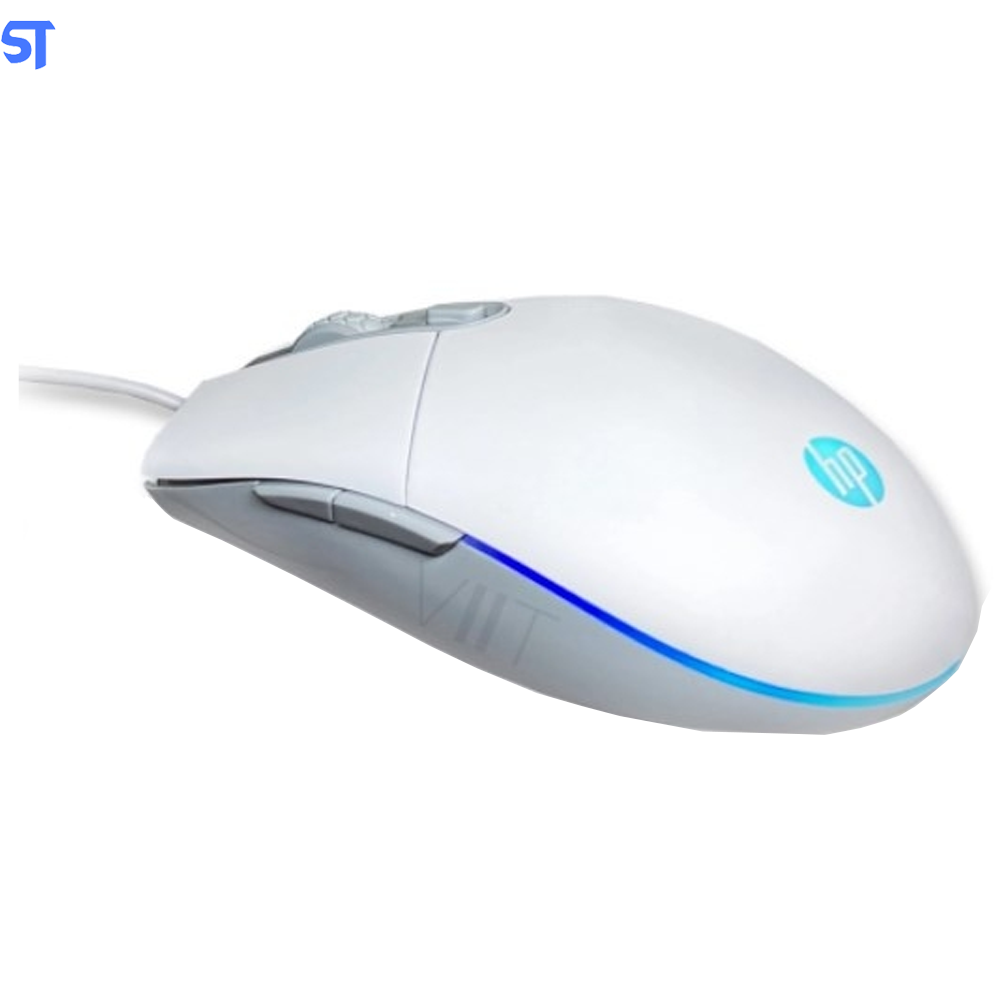 Mouse HP Gamer USB M260 Branco - Sensor Óptico Ambidestro Resoluções até 6400 DPI e Iluminação RGB