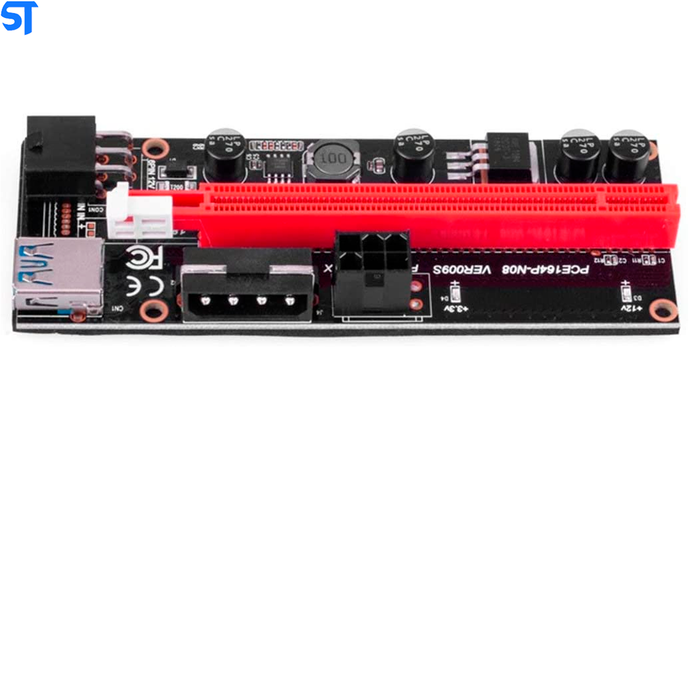 Adaptador Extensor Pci-e Card Usb 3.0 Pci-e 6 Pinos Placa De Video Mineração Ethereum/btc- Tishric