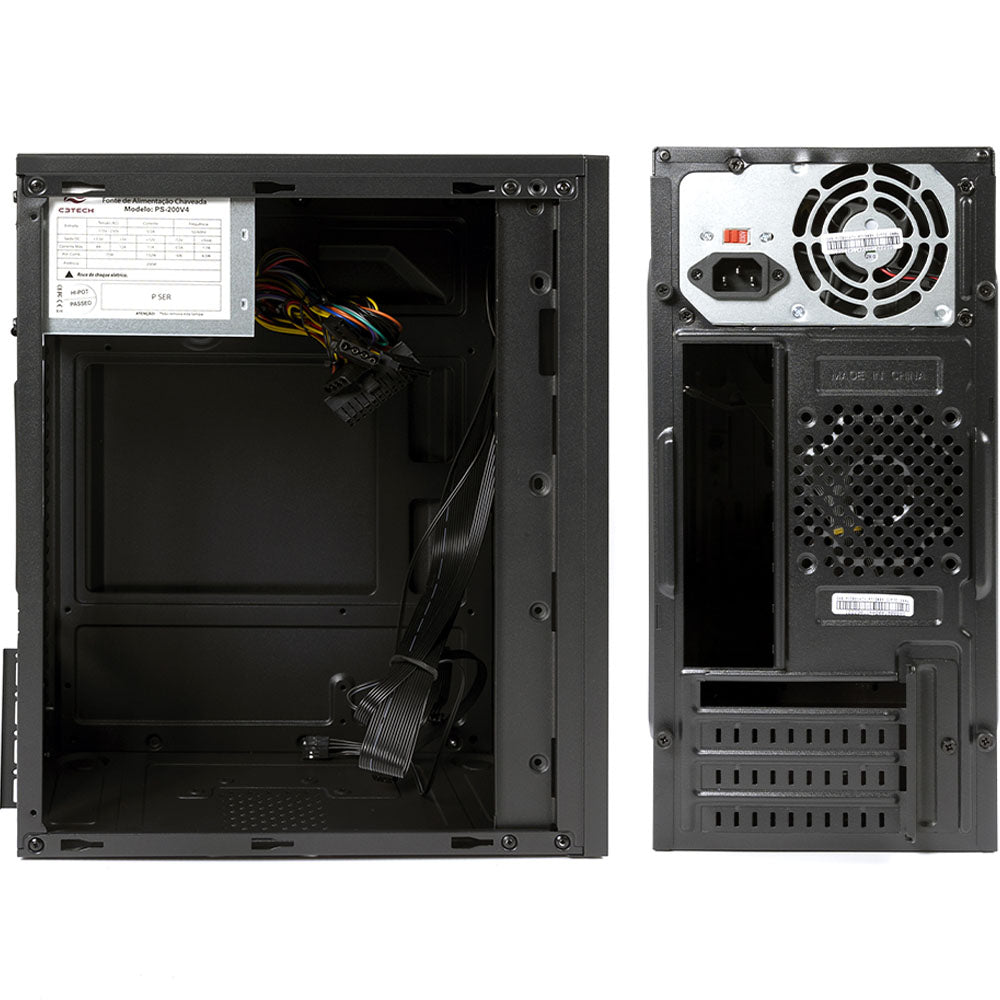 Gabinete Micro ATX MT-27BK com Fonte 200W C3Tech