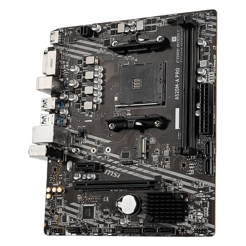 Placa Mae MSI A520M-A PRO, DDR4, Socket AM4, M-ATX, Chipset AMD A520, A520M-A PRO