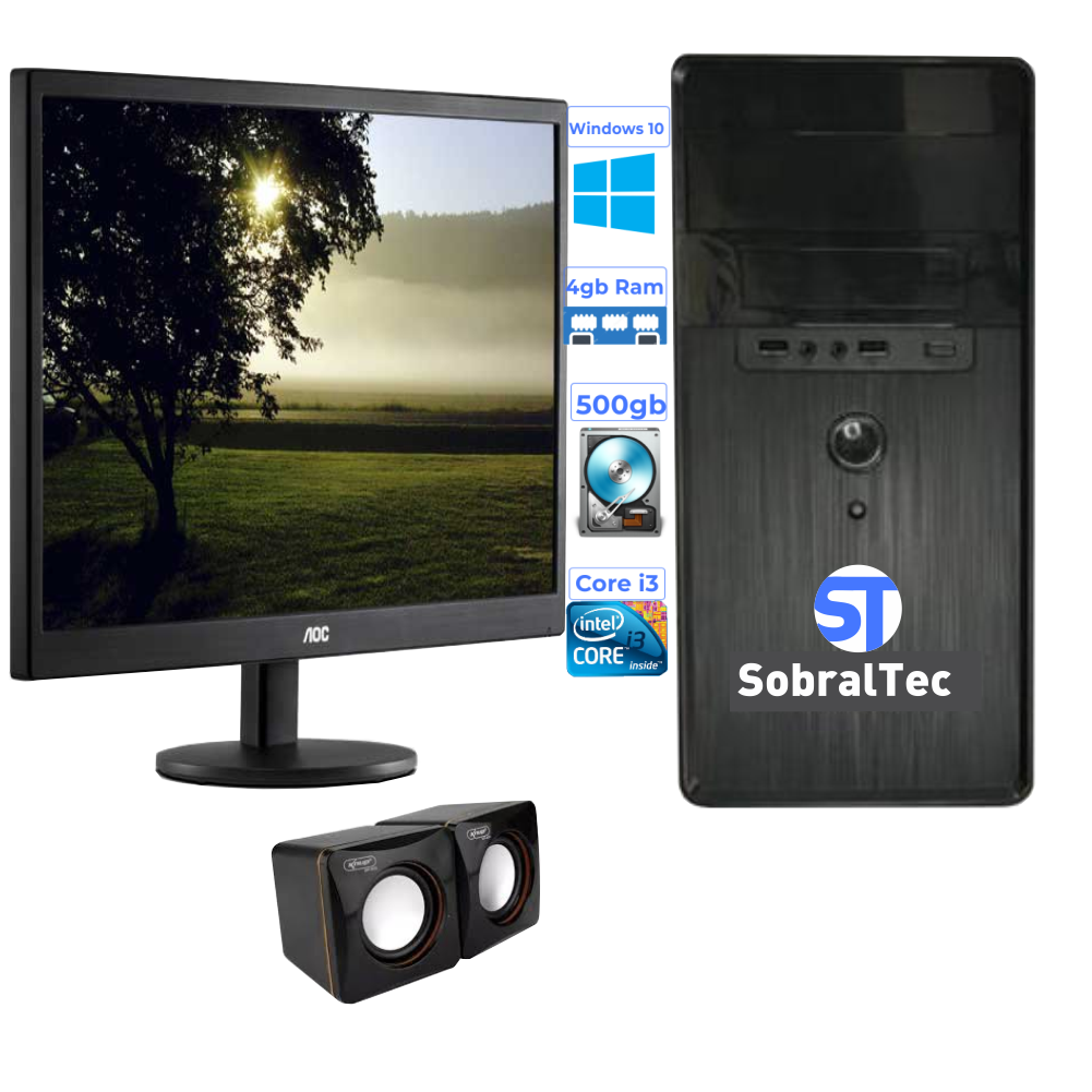 Computador Configurável SobralTec Core i3 -2100- SSD 120GB Memória 4Gb