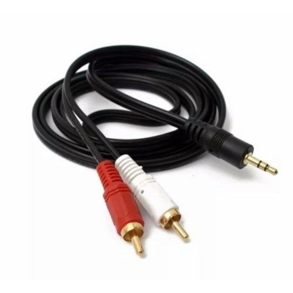 Cabo De Áudio P2 3,5mm Macho Para 2 RCA Macho Gold Lianda