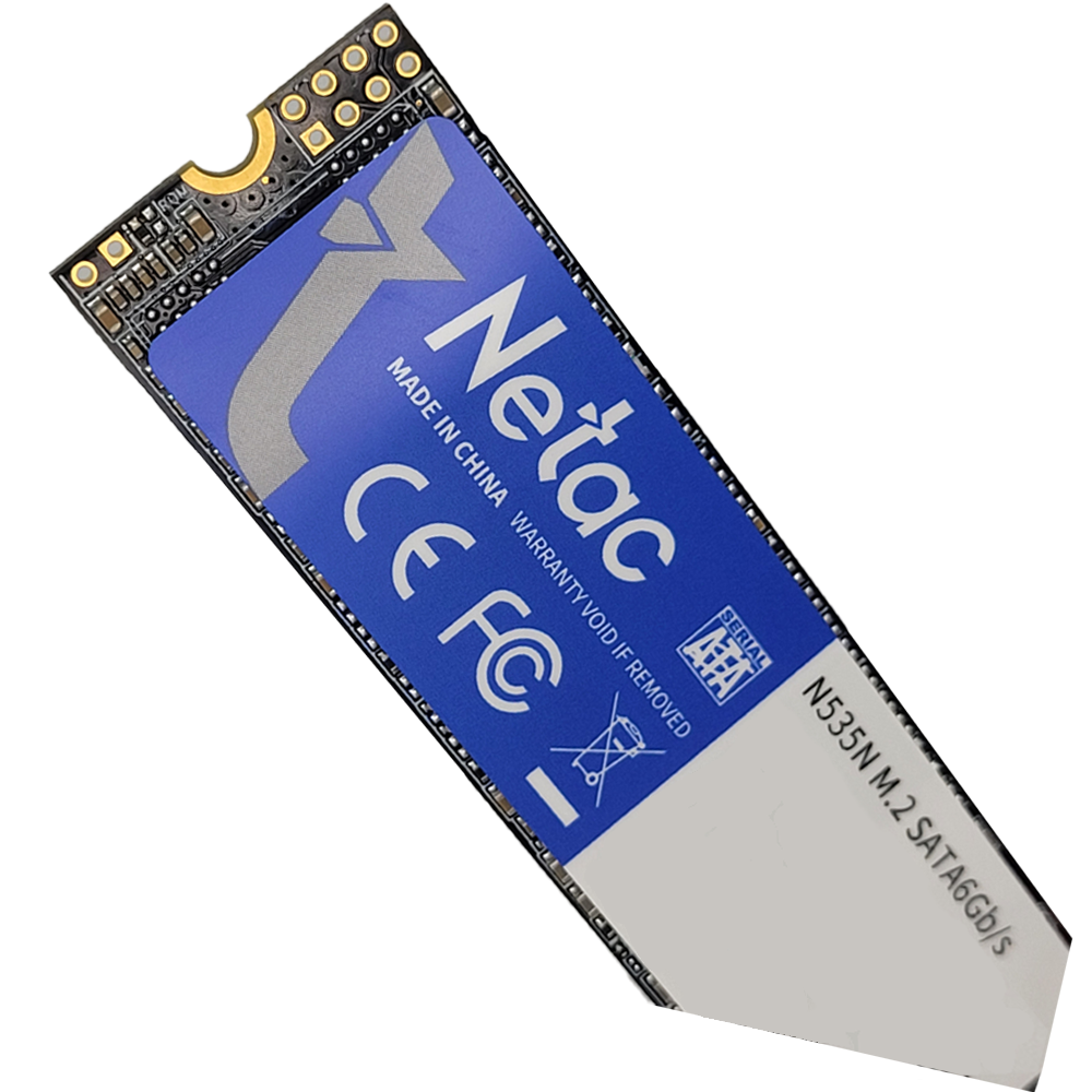 SSD M.2 NVME 480GB Netac 2400Mb/s Leitura 1700Mb/s Escrita