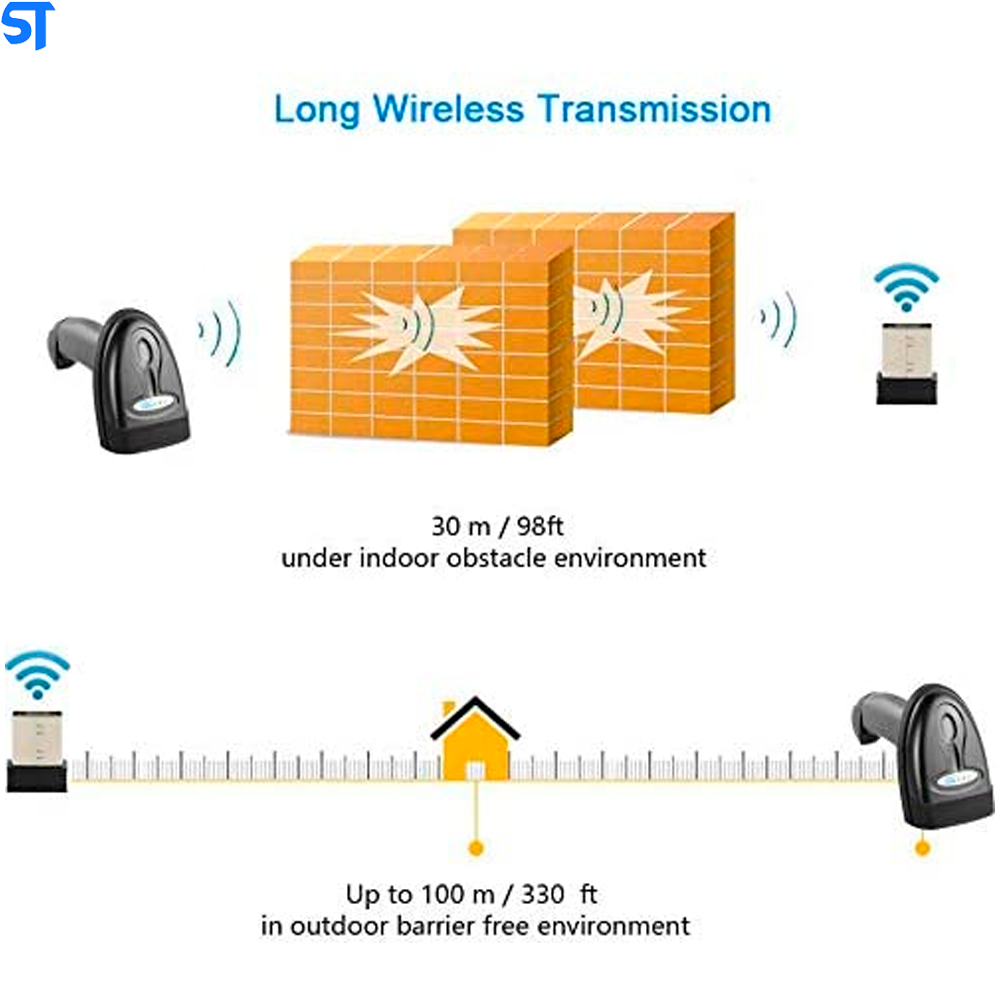Leitor De Código De Barras Sem Fio Portátil Netum NT-1698W