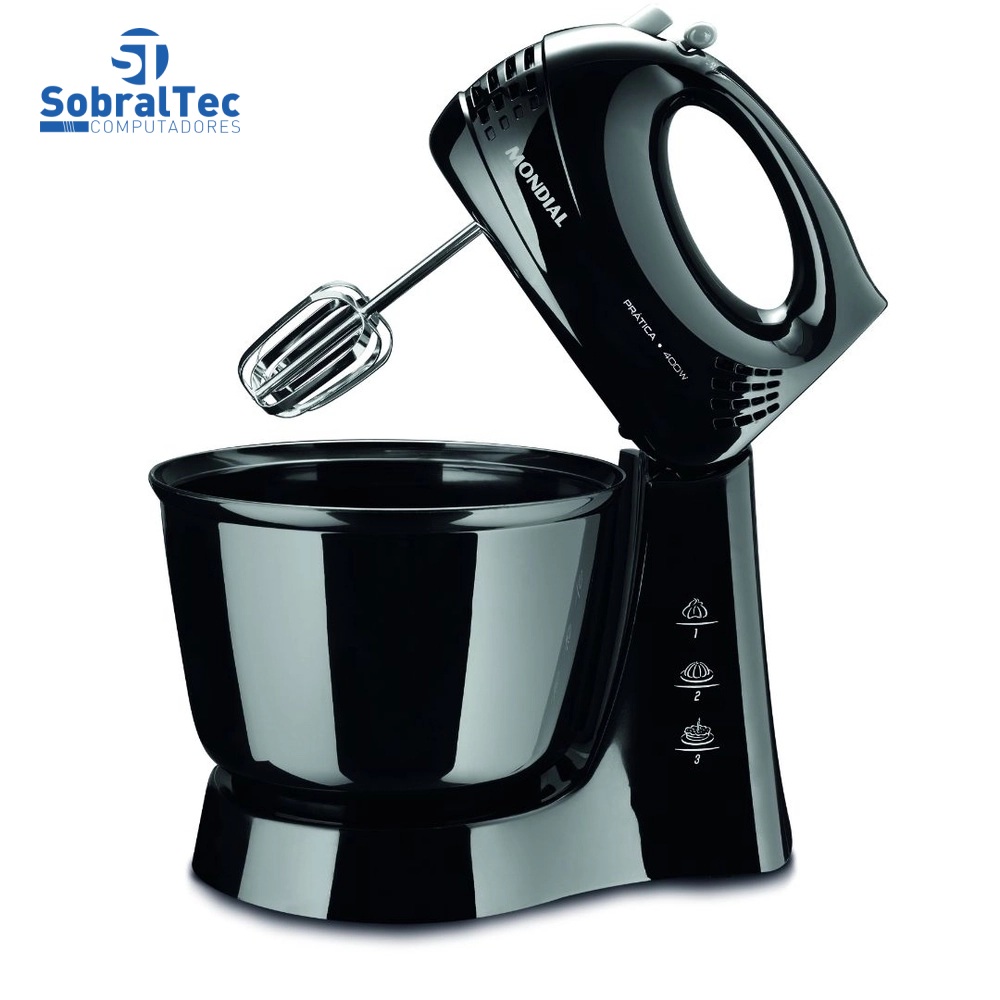 Conjunto Especial Mondial KT-105-B (Espremedor Premium + Batedeira Prática + Liquidificador Turbo Power) - Preto