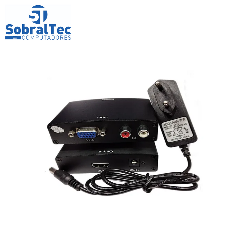 Conversor HDB15 F + 2 RCA x Hdmi Femea