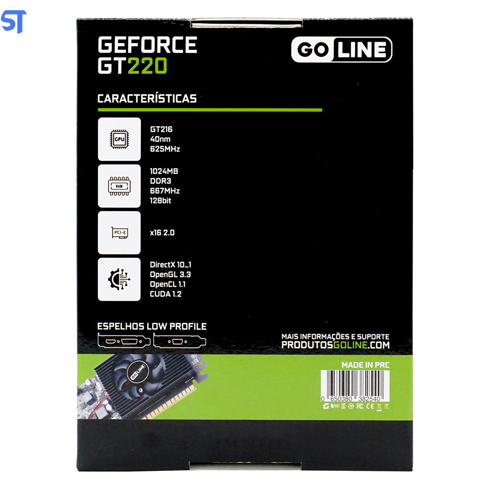Placa de Vídeo Goline GT 220 1GB DDR3 - GL-220-1GB