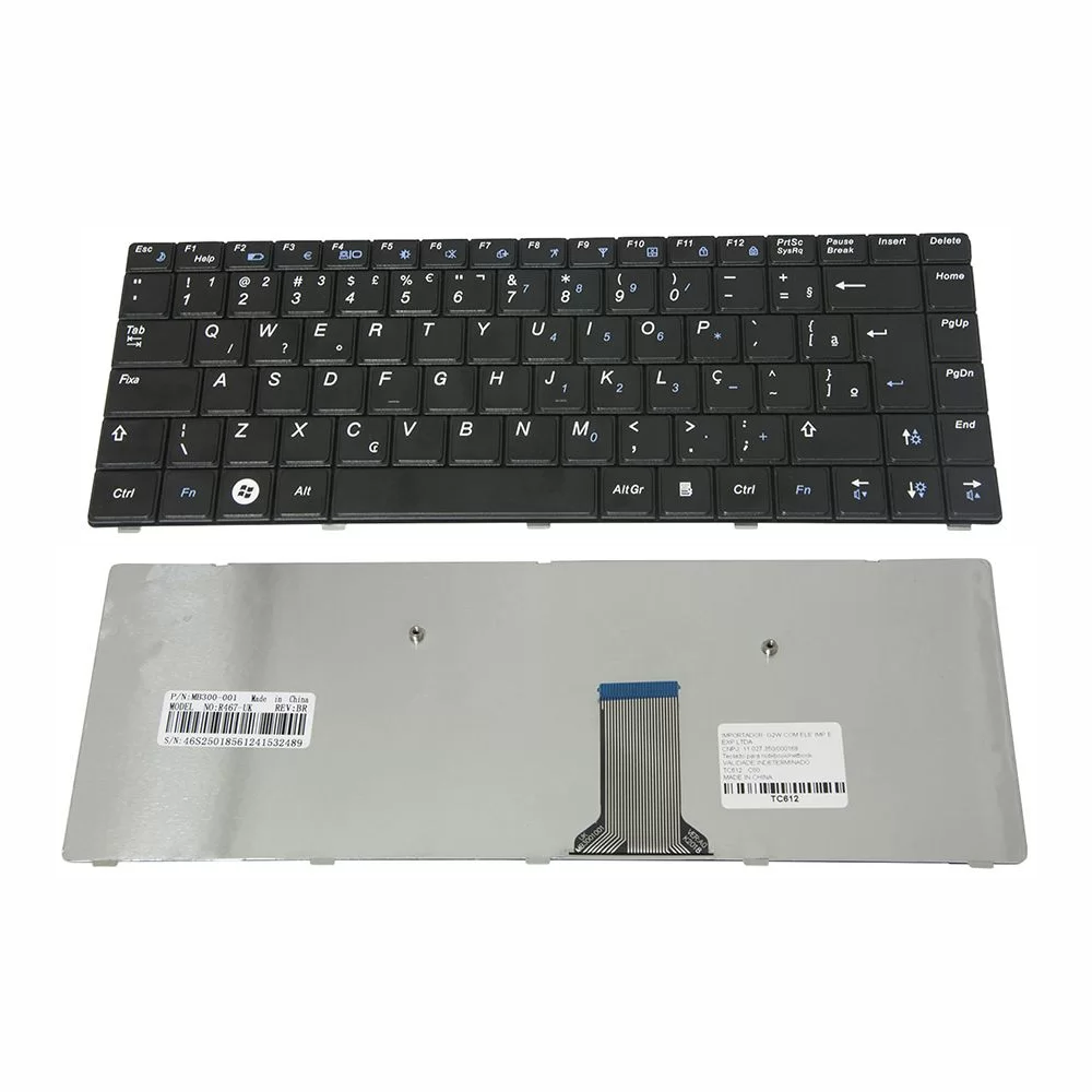 Teclado Notebook Samsung R465 R467 R468 R470 R480 - Preto- Br Uk Style  - 2 Teclas Fn