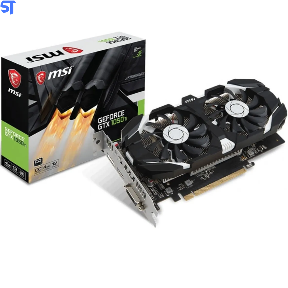 Placa de Vídeo Msi GeForce GTX 1050 Ti OC DUAL FAN 4GB GV-N105TOC-4GD GDdr5 PCI-EXP - MSI