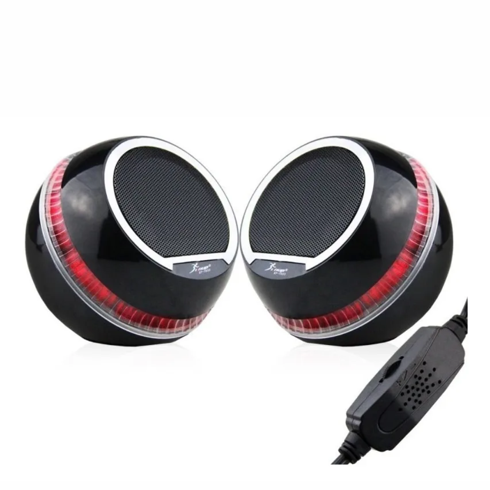 Caixa De Som Para PC Notebook 12W RMS 40Ohms Usb 2.0 Knup KP-7033