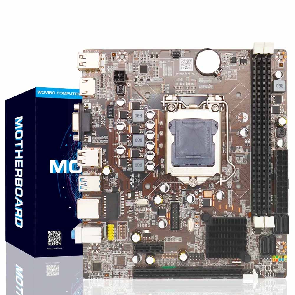 Placa-Mãe Wovibo B75 LGA1155 Memoria DDR3 Suporte A I3 I5 I7