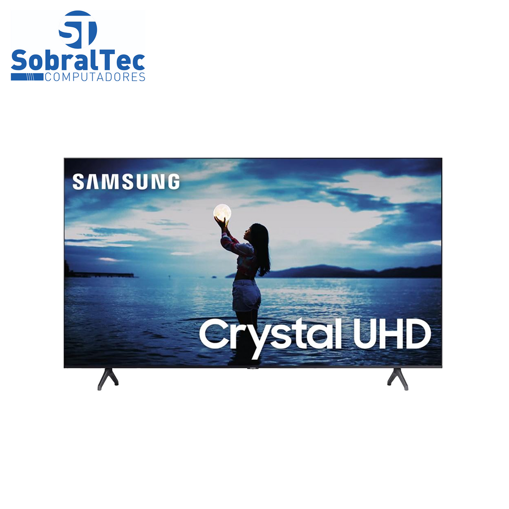 Smart TV Crystal 50´ 4K UHD Samsung, 2 HDMI, 1 USB, Bluetooth, Wi-Fi, HDR, Cinza Escuro - UN50TU7020GXZD