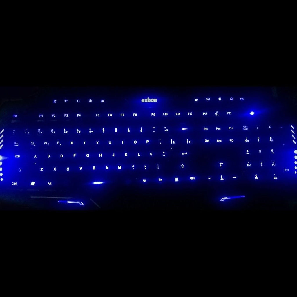 Teclado Multimidia Action Gamer Usb Com Ilum Exbom Bk-g35