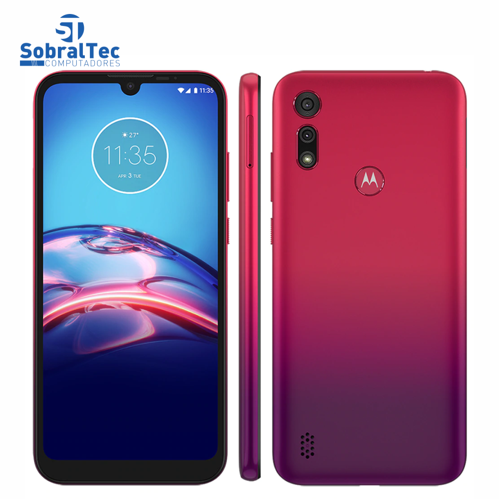 Smartphone Motorola Moto E6s Magenta 64GB Tela 6.1" Câmera Traseira Dupla Processador Octa-Core 2GB RAM XT2053-2 V2