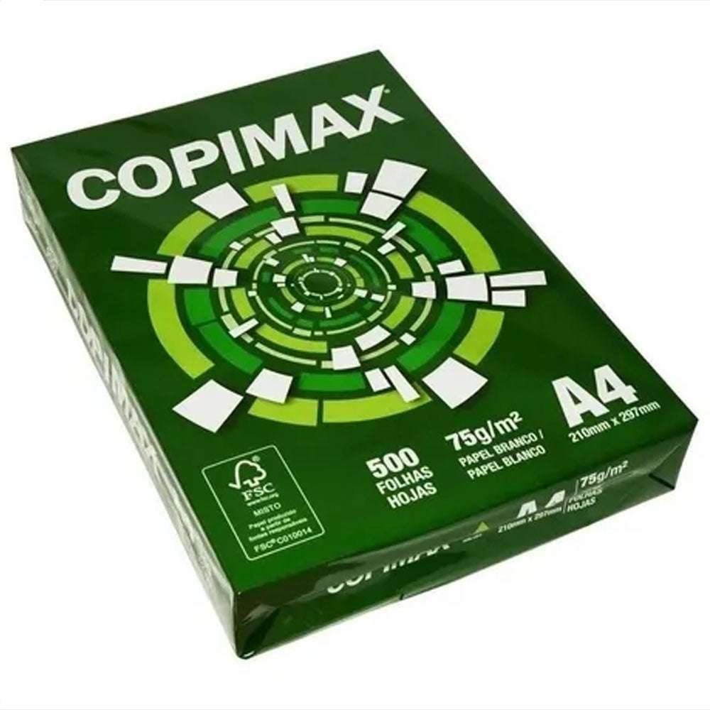 Caixa De Papel Sulfite A4 Copimax 75g Com 5 Resmas 2500 Folhas