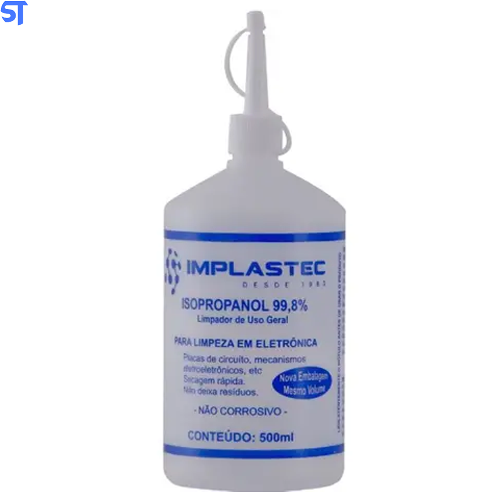 Álcool Isopropílico 99,8% Isopropanol Garrafa 500m Emplaste