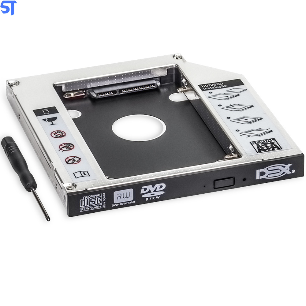 Gaveta Caddy Adaptador Para Segundo HD De Notebook Ou Ssd 12.7mm Knup KP-HD009