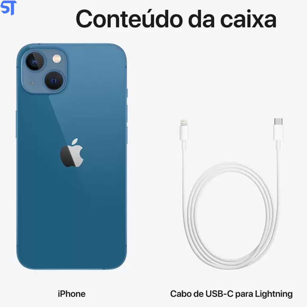 iPhone 13 Apple (256GB) Azul A2633, Tela de 6,1